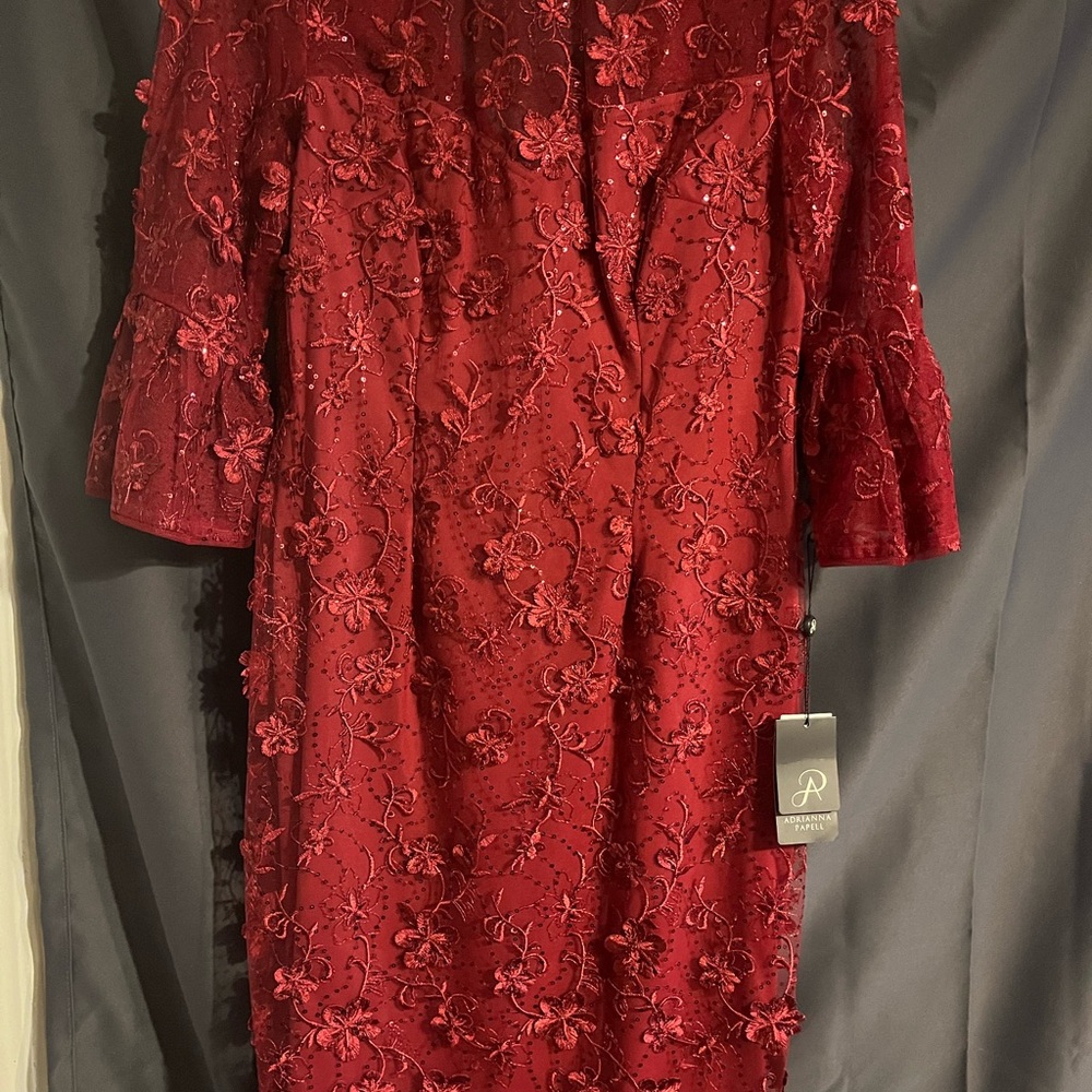 Elegant Red Lace Dress